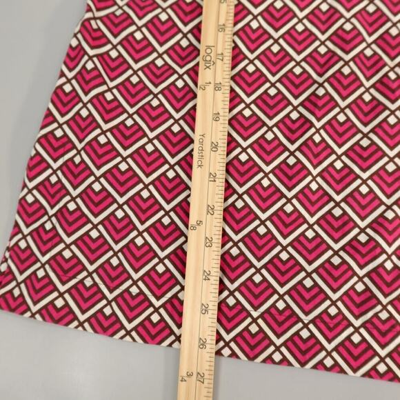 Vineyard Vines Peasant Top Womens XS Pink Geo Print Tunic Embroidered Mod 70s - Picture 15 of 15